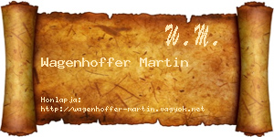 Wagenhoffer Martin névjegykártya
