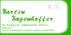 martin wagenhoffer business card